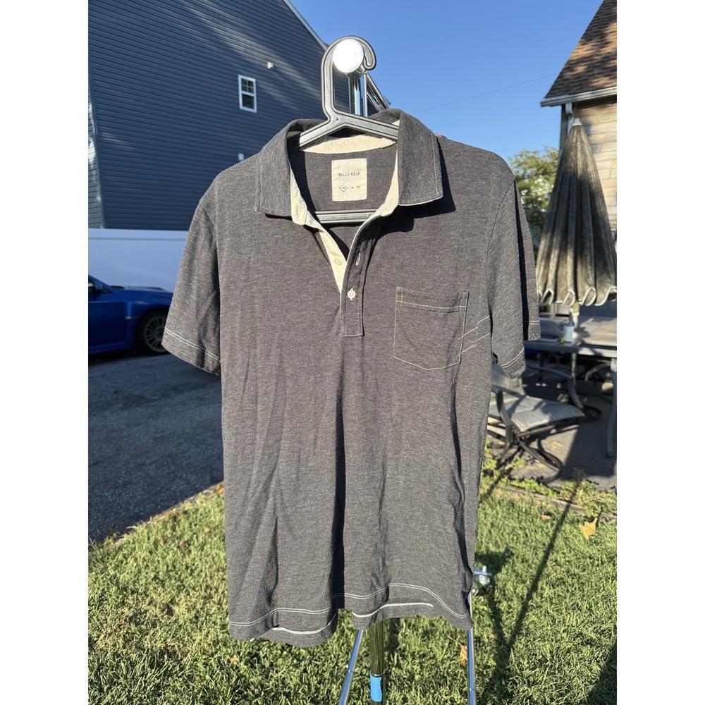 BILLY REID Men's Polo Size M Cotton Blend Preppy (small flaw - see description)